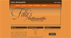 Desktop Screenshot of follysbullmastiffs.com